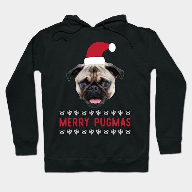 Merry Pugmas Hoodie by zubiacreative